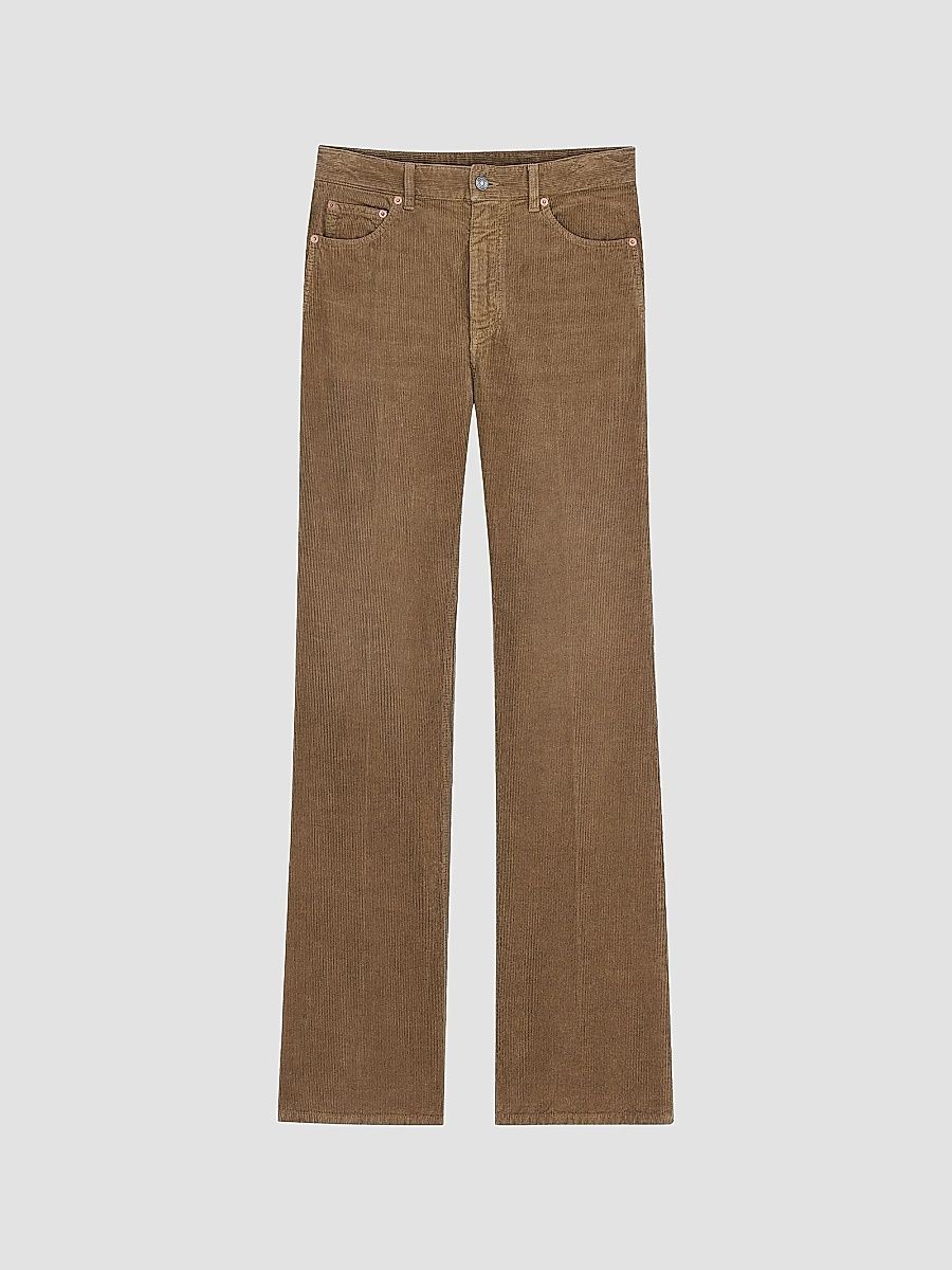 Saint Laurent Women's 70's Pants in Corduroy - Fall Leaf - Size 25