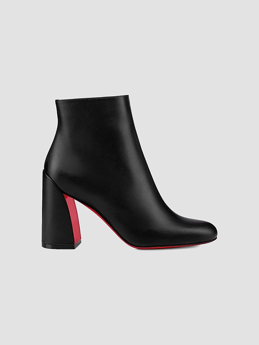 Christian Louboutin Women's Jane Booty 85MM Calf Leather Boots - Black - Size 8