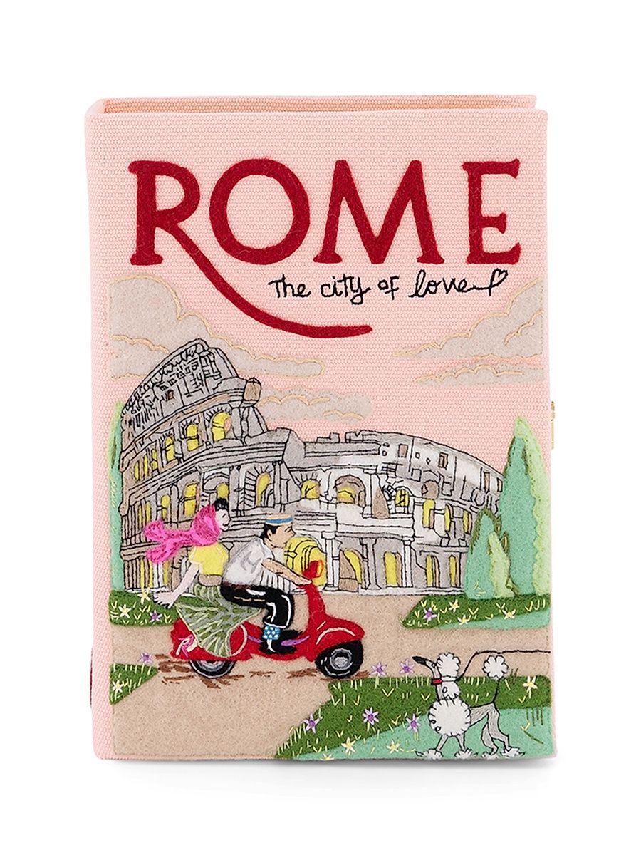 Women's Voyages Rome City Of Love Cotton-Silk Blend Clutch - Ballet