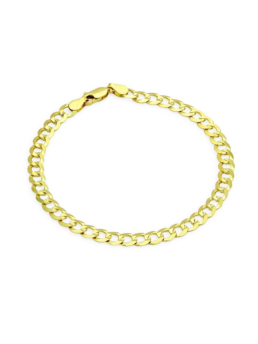 Men's COLLECTION 14K Yellow Gold Comfort Curb Bracelet - Gold - Size 8.5