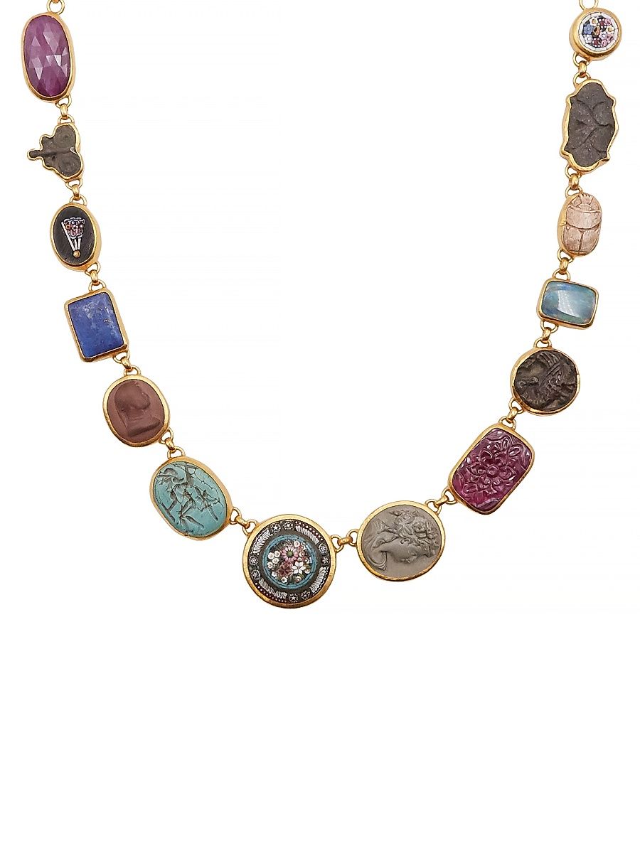 Women's Antiquities 24K Yellow Gold & Mixed-Media Necklace