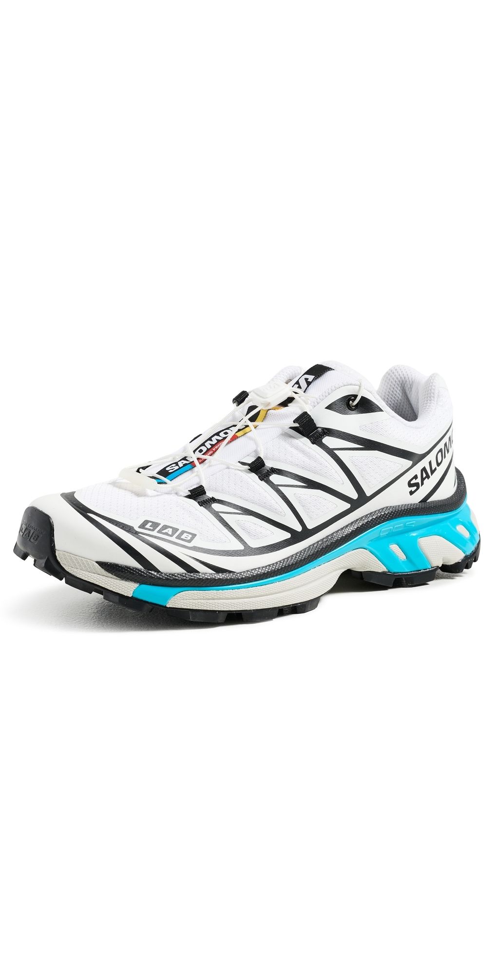 Salomon XT-6 Sneakers Black/White/Blue Curacao M 7/ W 8