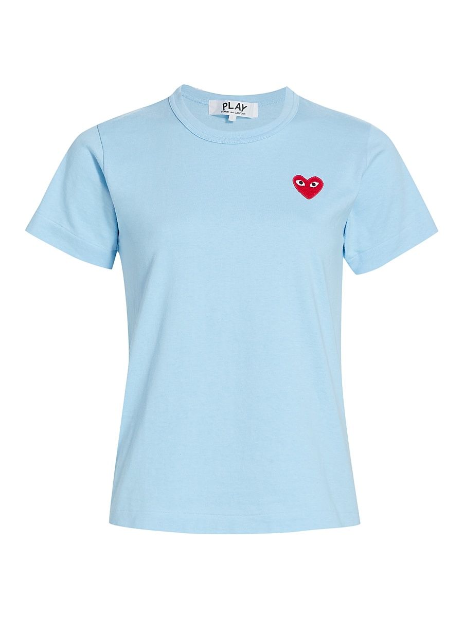 Women's Heart T-Shirt - Blue - Size Small
