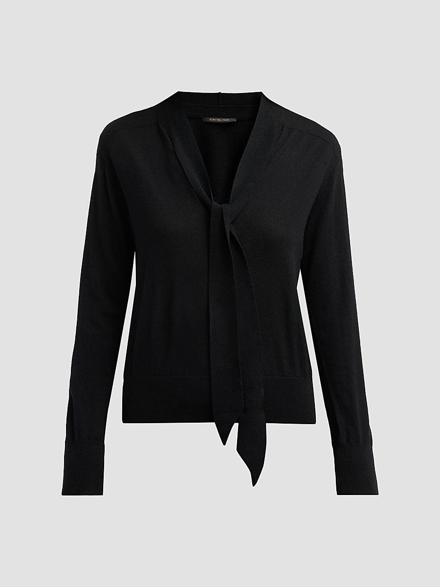 Kobi Halperin Women's Felicity Tieneck Sweater - Black - Size XS