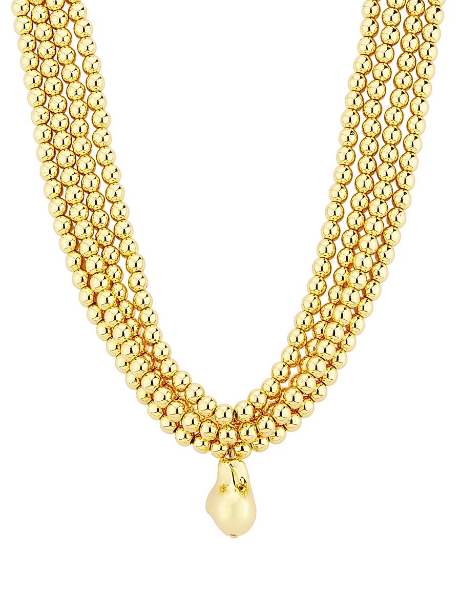 Women's Goldtone Beaded Necklace - Gold