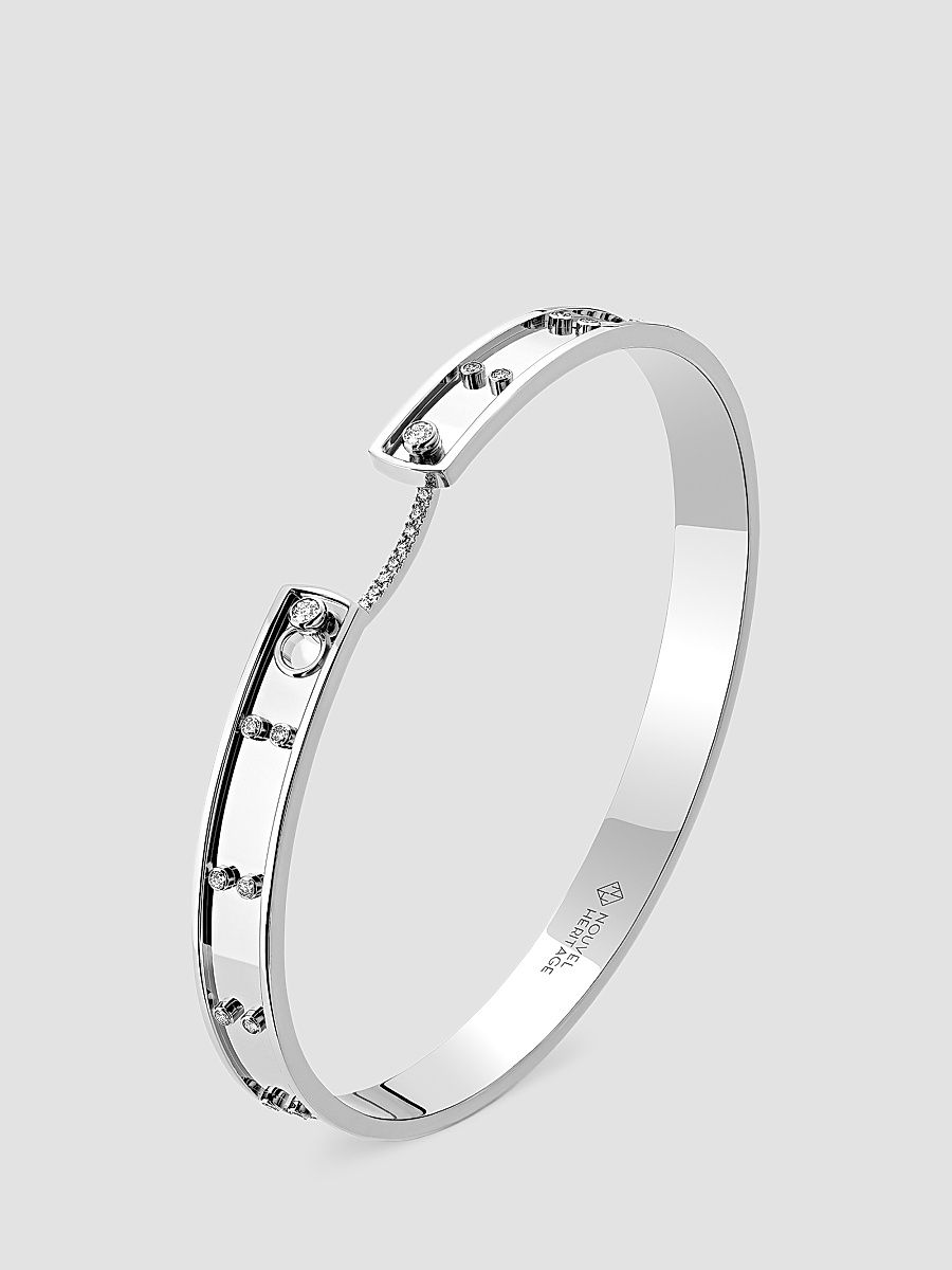 Women's Mood Picnic In Paris 18K White Gold & 0.30 TCW Diamond Bangle - White Gold