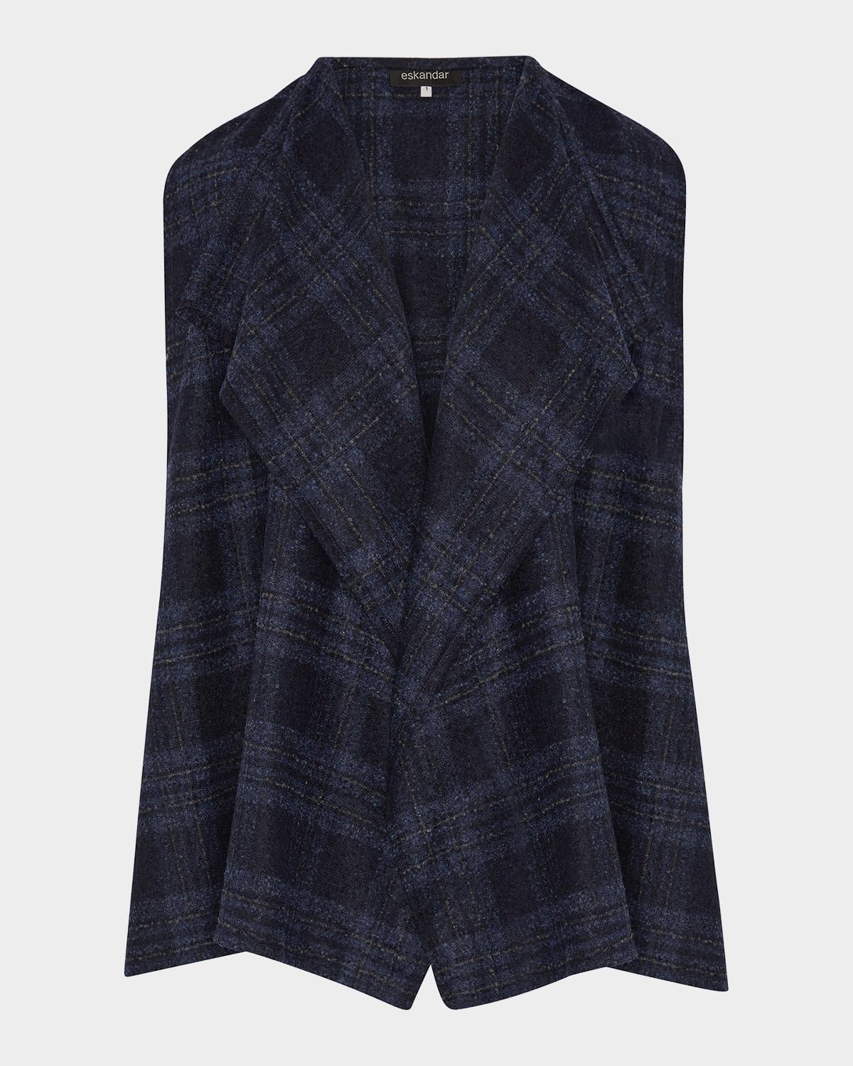 A-Line Drape Front Waistcoat (Mid Plus Length)