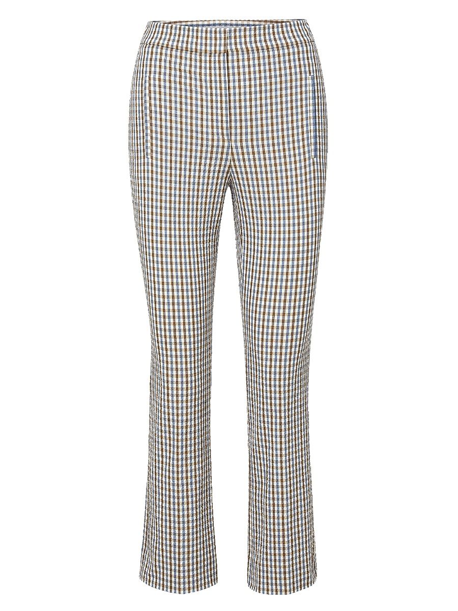 Women's Arte Gingham Slim-Fit Pants - Acorn Multi - Size 16