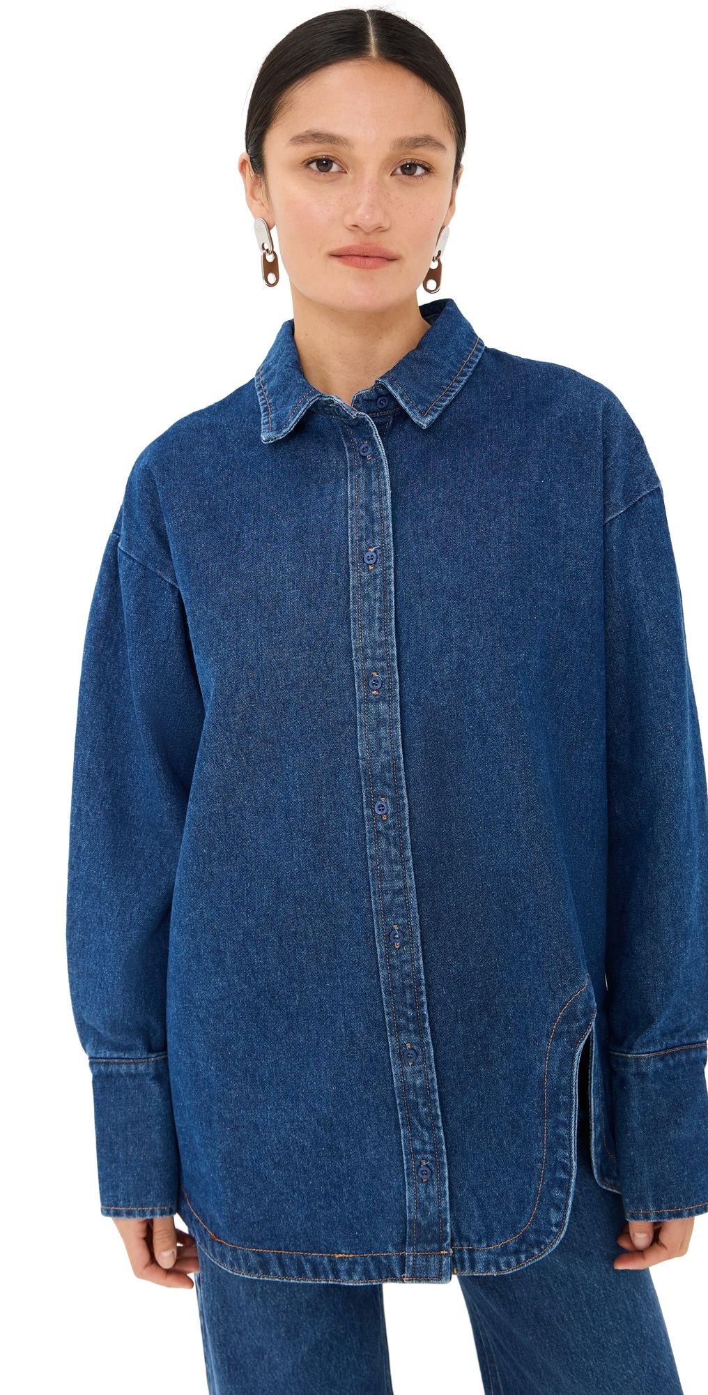 Lioness Off Duty Denim Shirt Dark Denim XXXXS