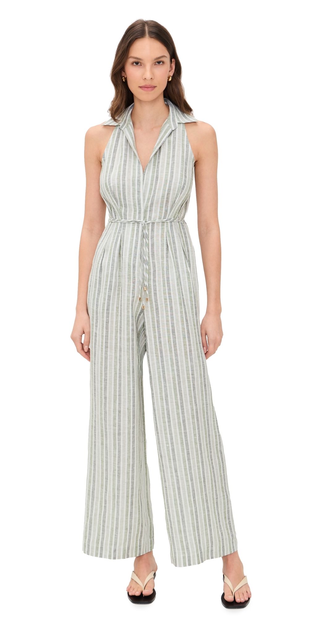 HEVRON Vivi Jumpsuit Sage Stripe 8