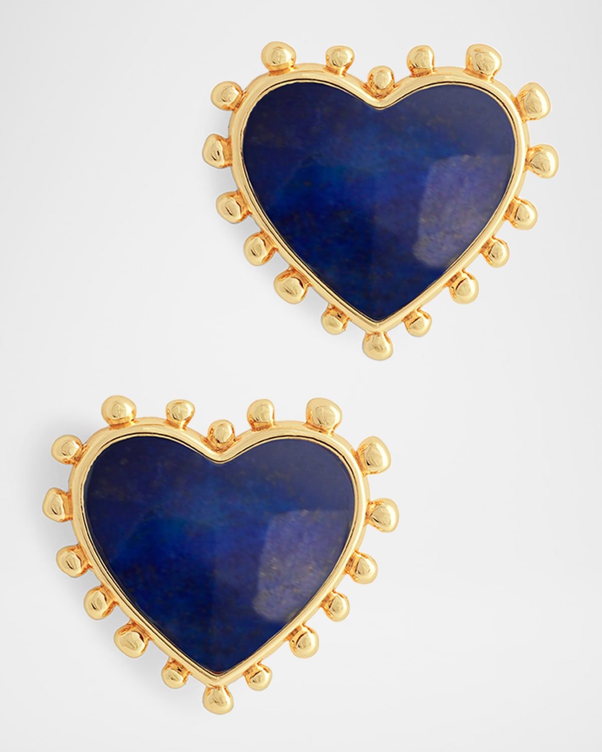 Heart Stone Stud Earrings