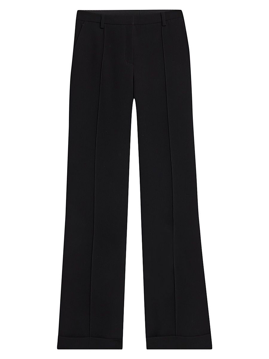 Women's Max Cuffed Wide-Leg Pants - Black - Size 4