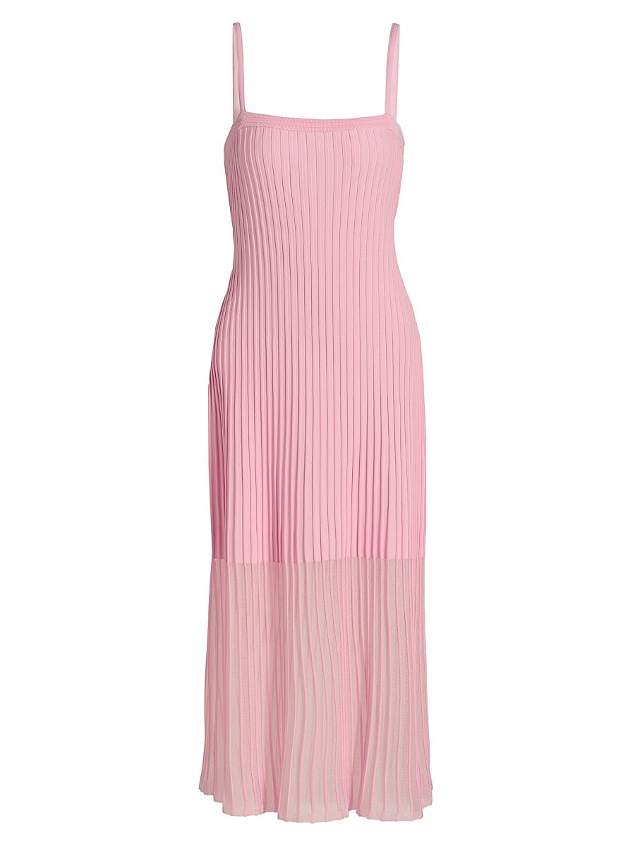 Women's Sheer Knit Cami Dress - Coral Pink - Size XL