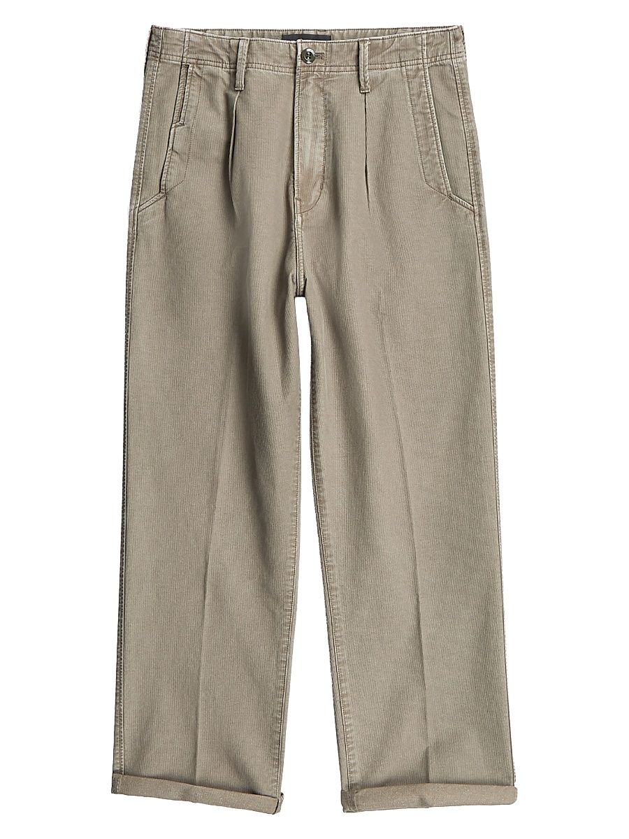 Men's Pleated Corduroy Chino Pants - Turf Gold - Size 38