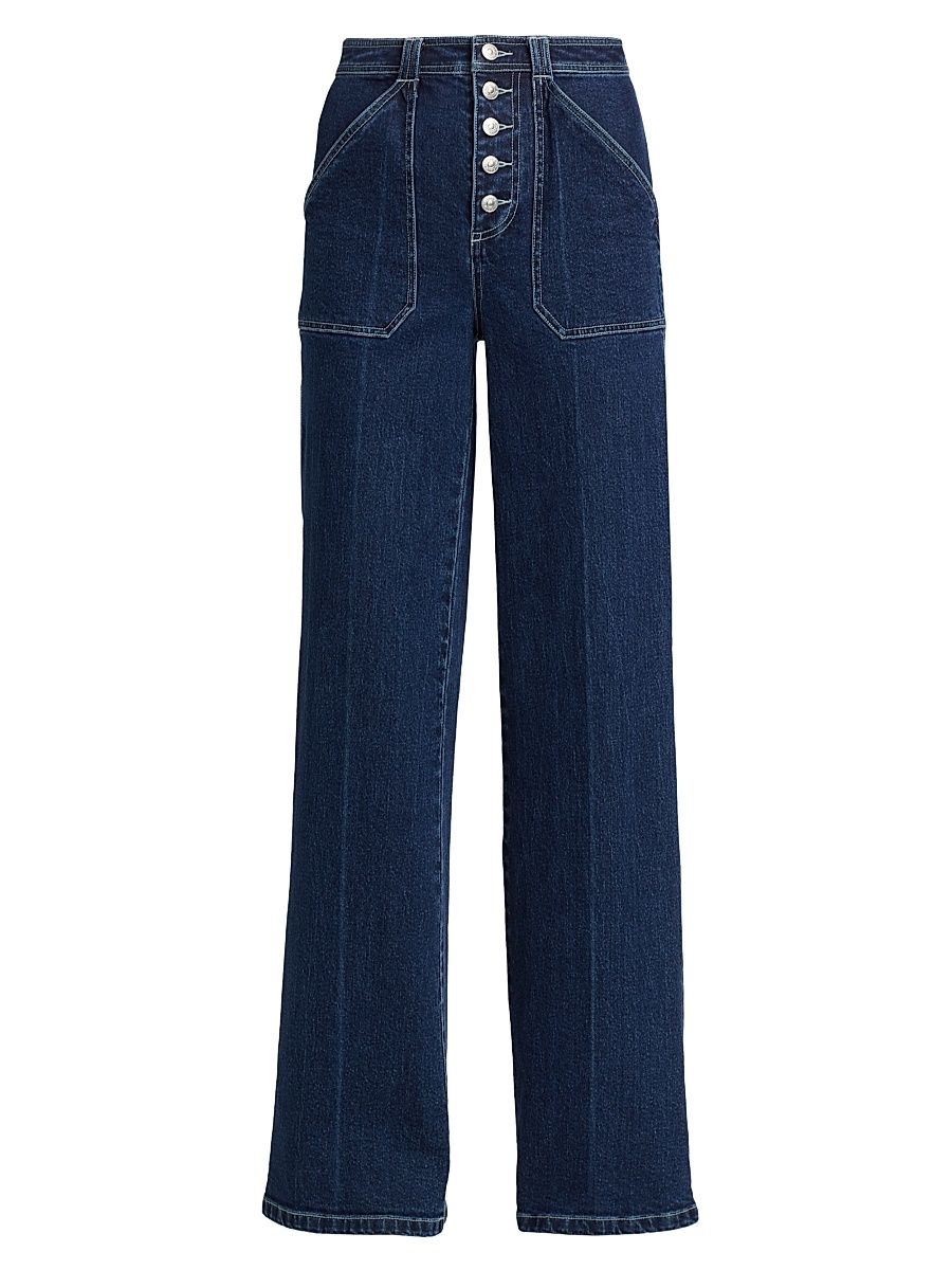 Women's Tailors Crease High-Rise Wide-Leg Pants - Oceane Ivory - Size 16