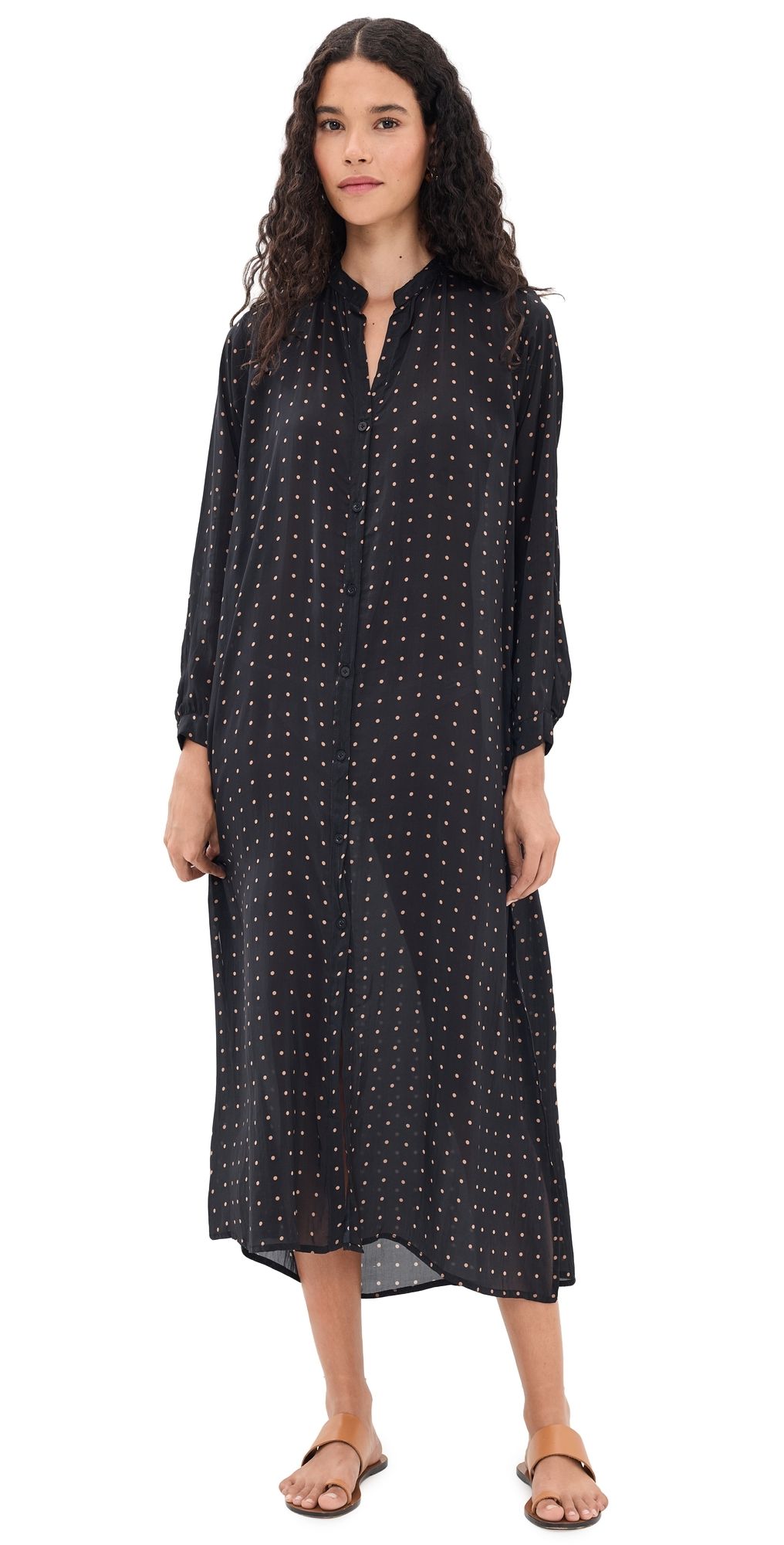 Natalie Martin Collection MB Dress Petite Polka Dot Black & Tan XS