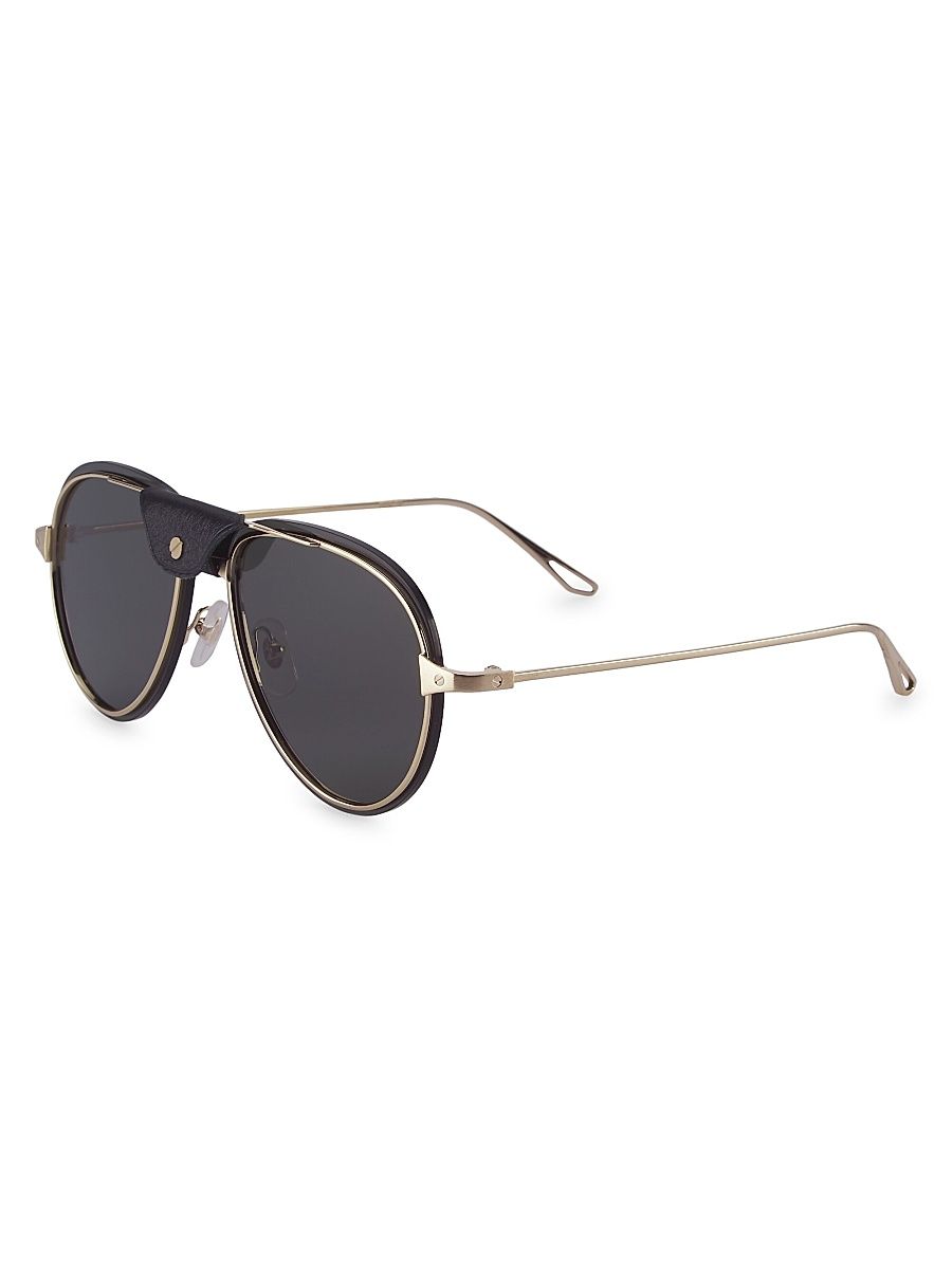 Men's Core Range 60MM Aviator Sunglasses - Gold Grey