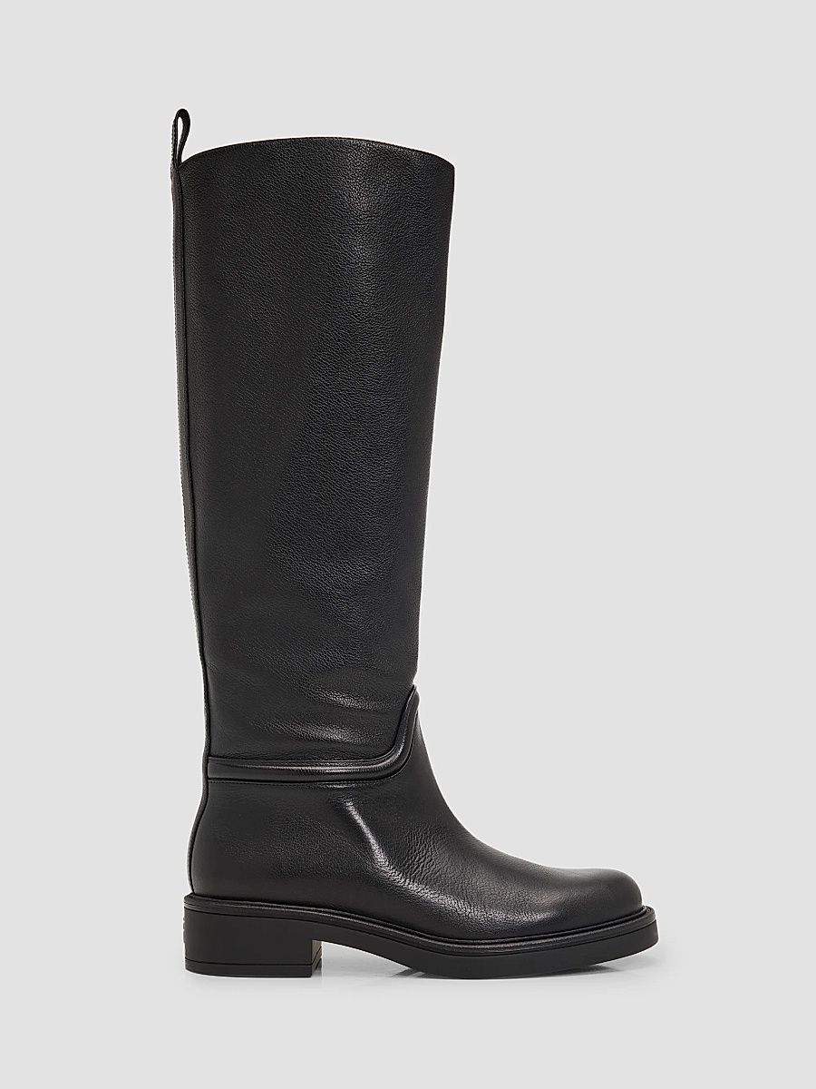 Women's Celia Leather Riding Boots - Black - Size 5