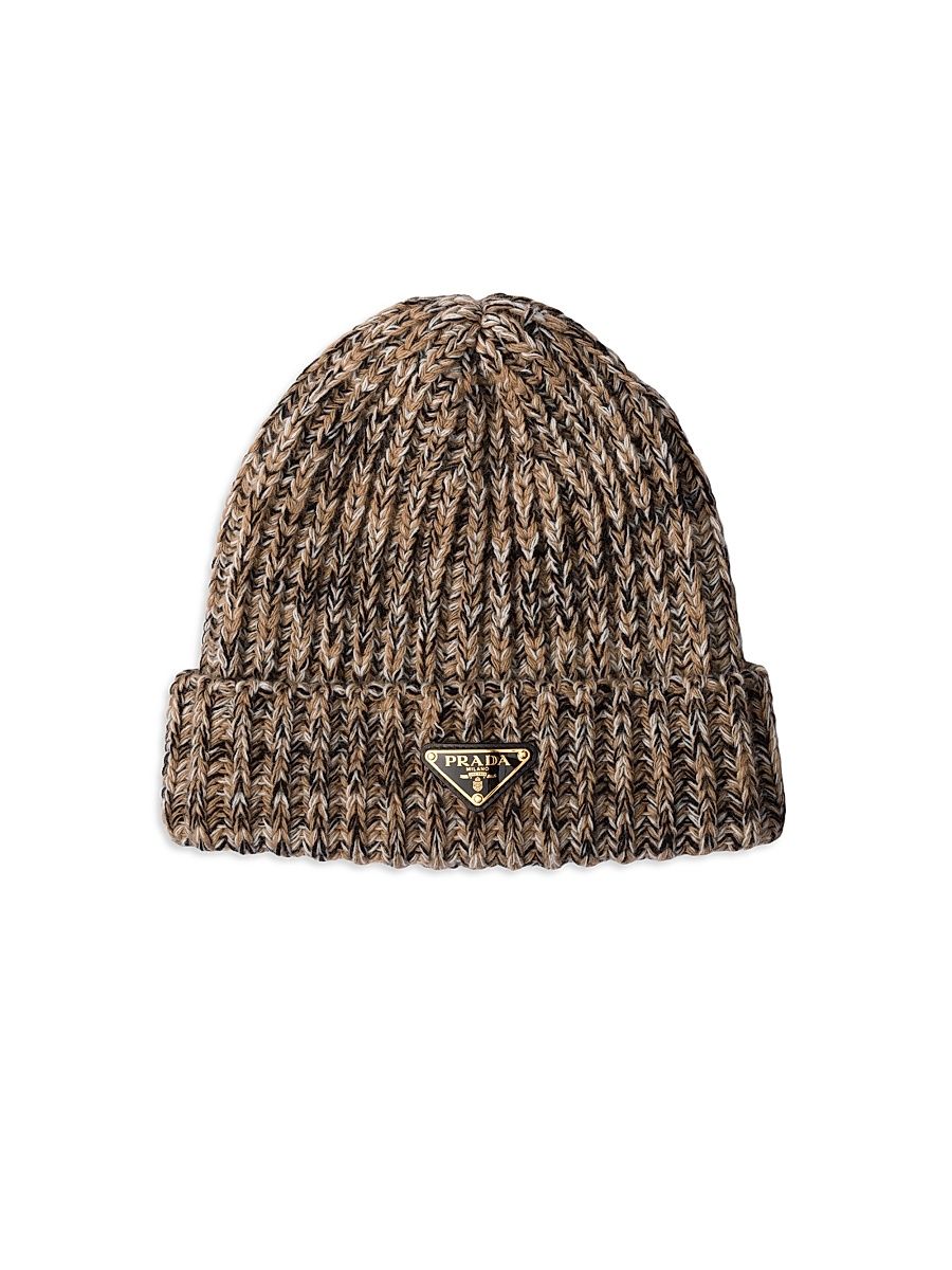 Women's Mélange Knit Beanie - Brown - Size Large