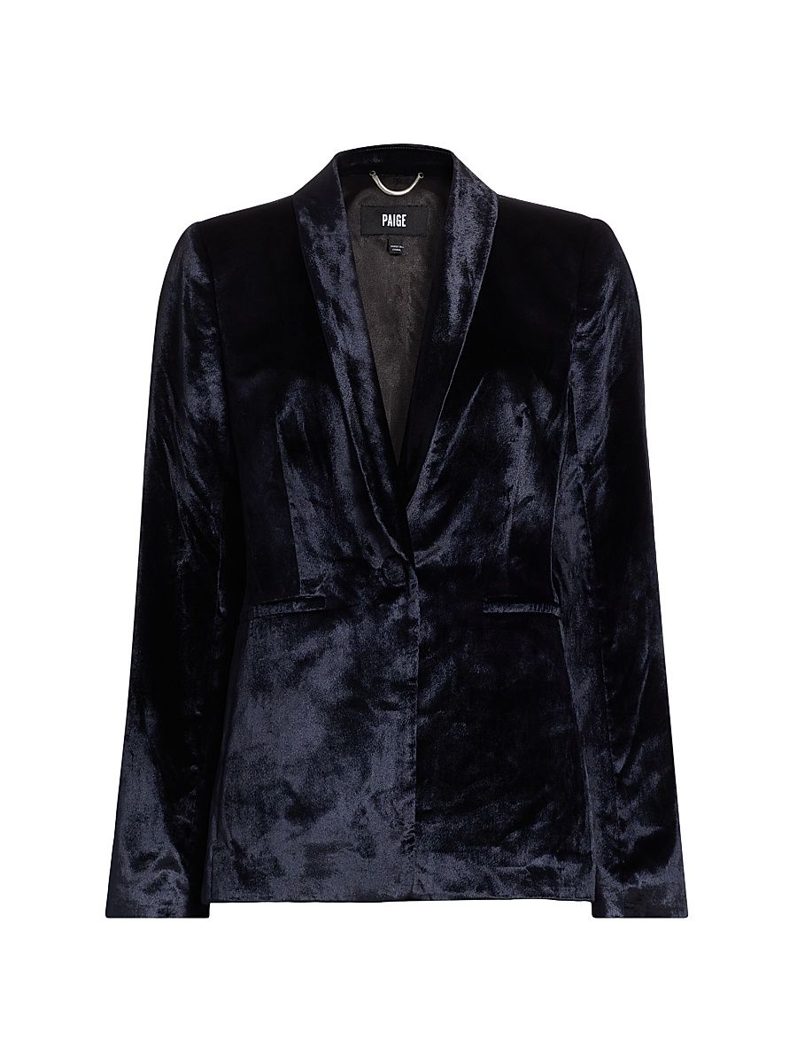 Women's Kriselle Velvet Blazer - Midnight - Size 6