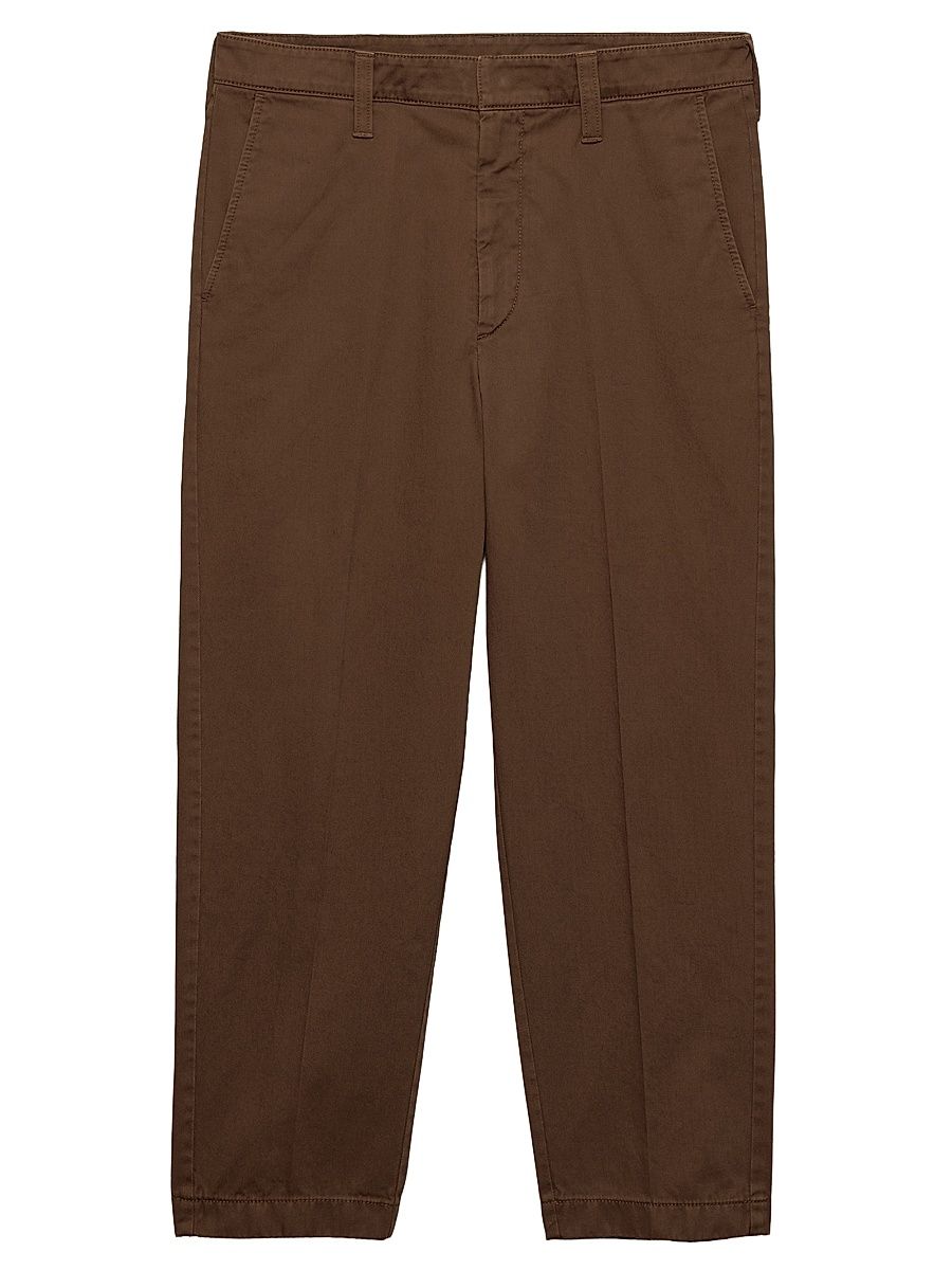 Men's Cotton Gabardine Pants - Brown - Size 42