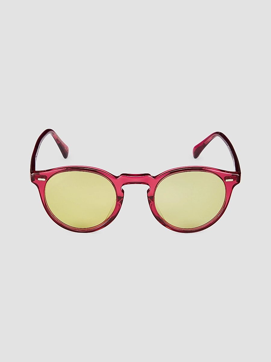 Oliver Peoples Women's 47MM Acetate Round Sunglasses - Burgunday Green