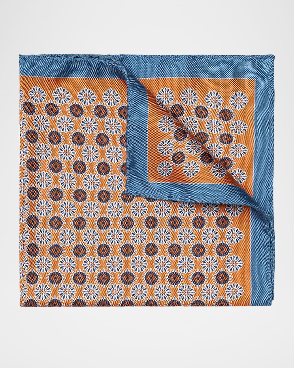Men & apos;s Geometric Silk Pocket Square