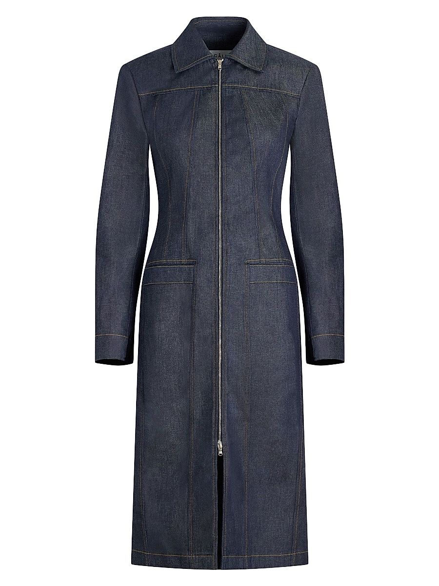 Women's Riia Long Jean Jacket - Indigo - Size 10