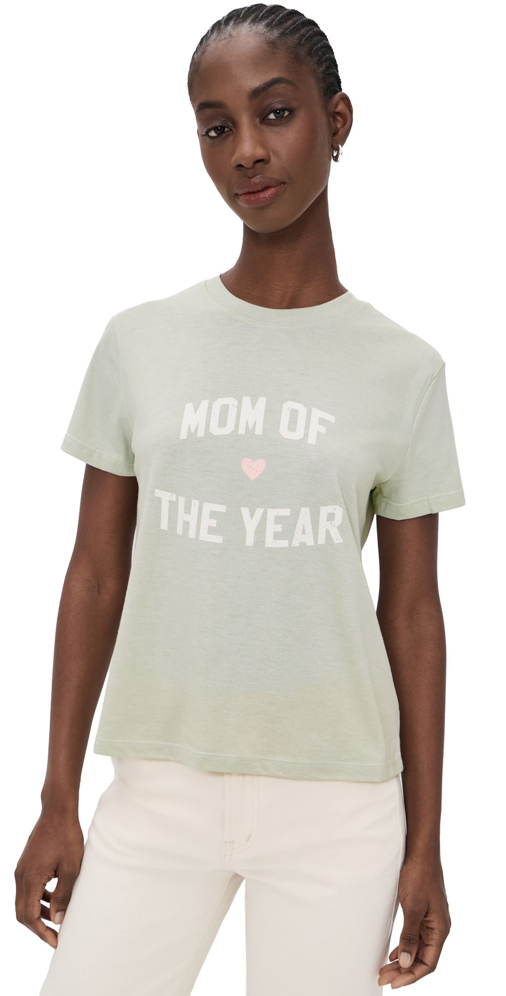 Favorite Daughter The Mom of The Year Tee Light Sage/Pale Pink M