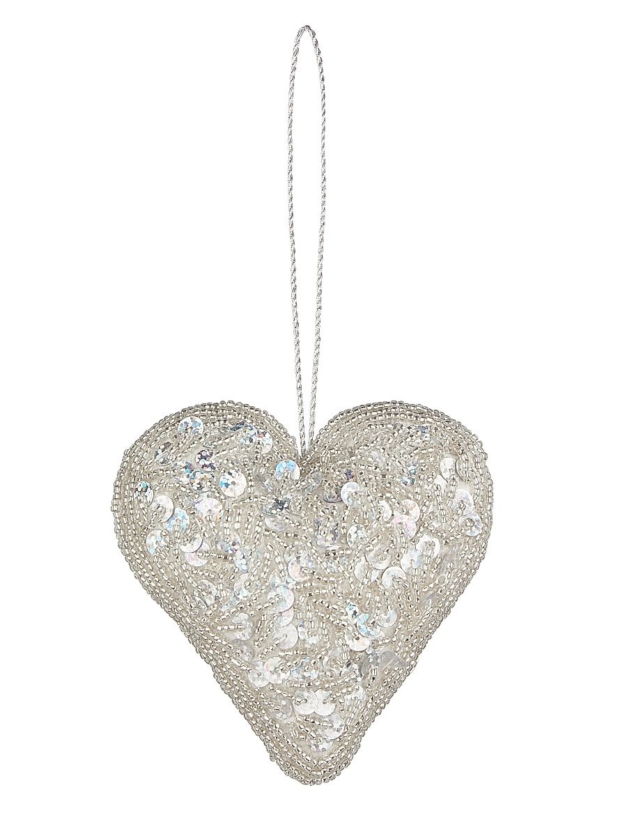 Bead & Sequin Heart Ornament