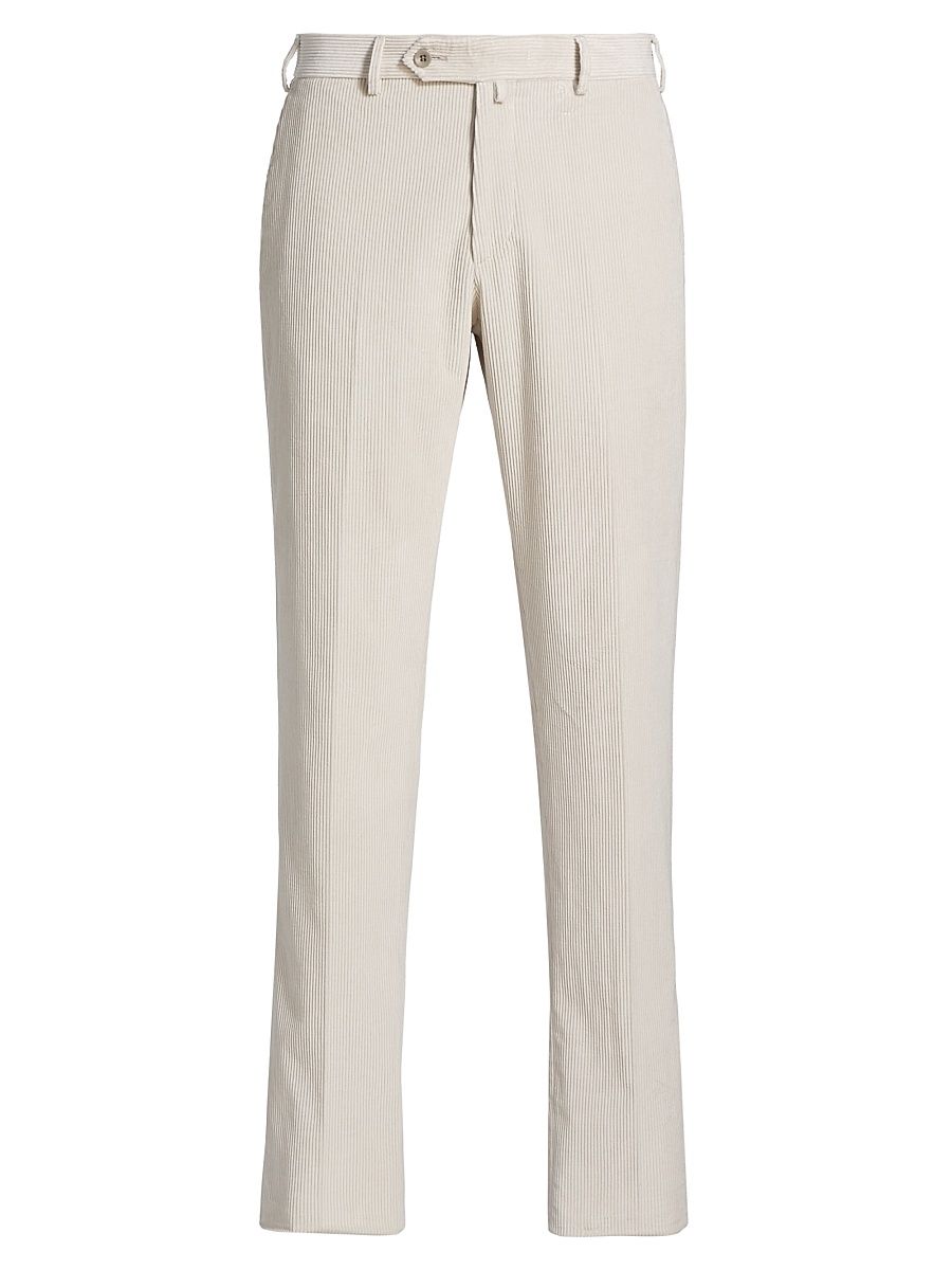 Men's Cotton Corduroy Pants - White - Size 38