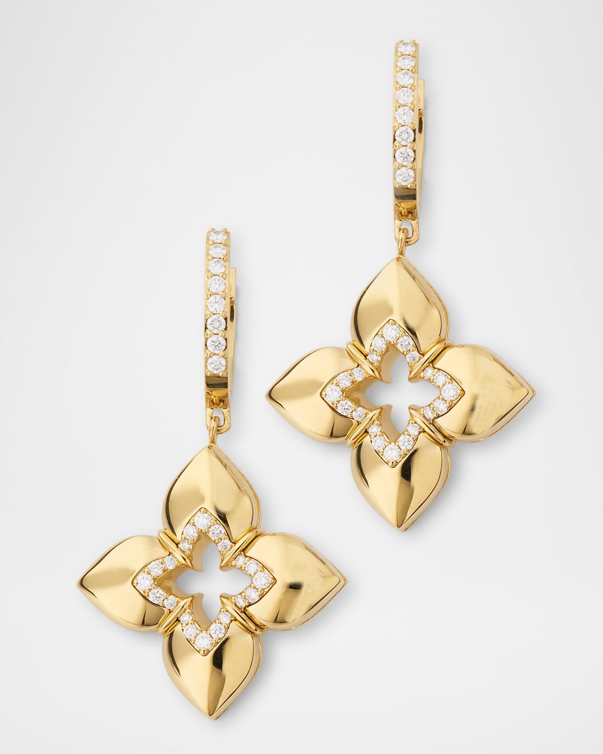 18K Yellow Gold Diamond Venetian Princess Earrings