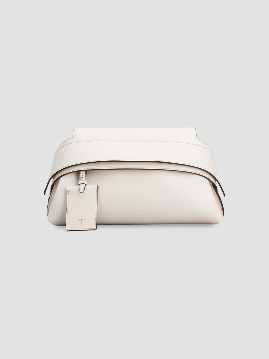 Tod's Women's Tod's Small Leather Wave Pouch - Yogurt