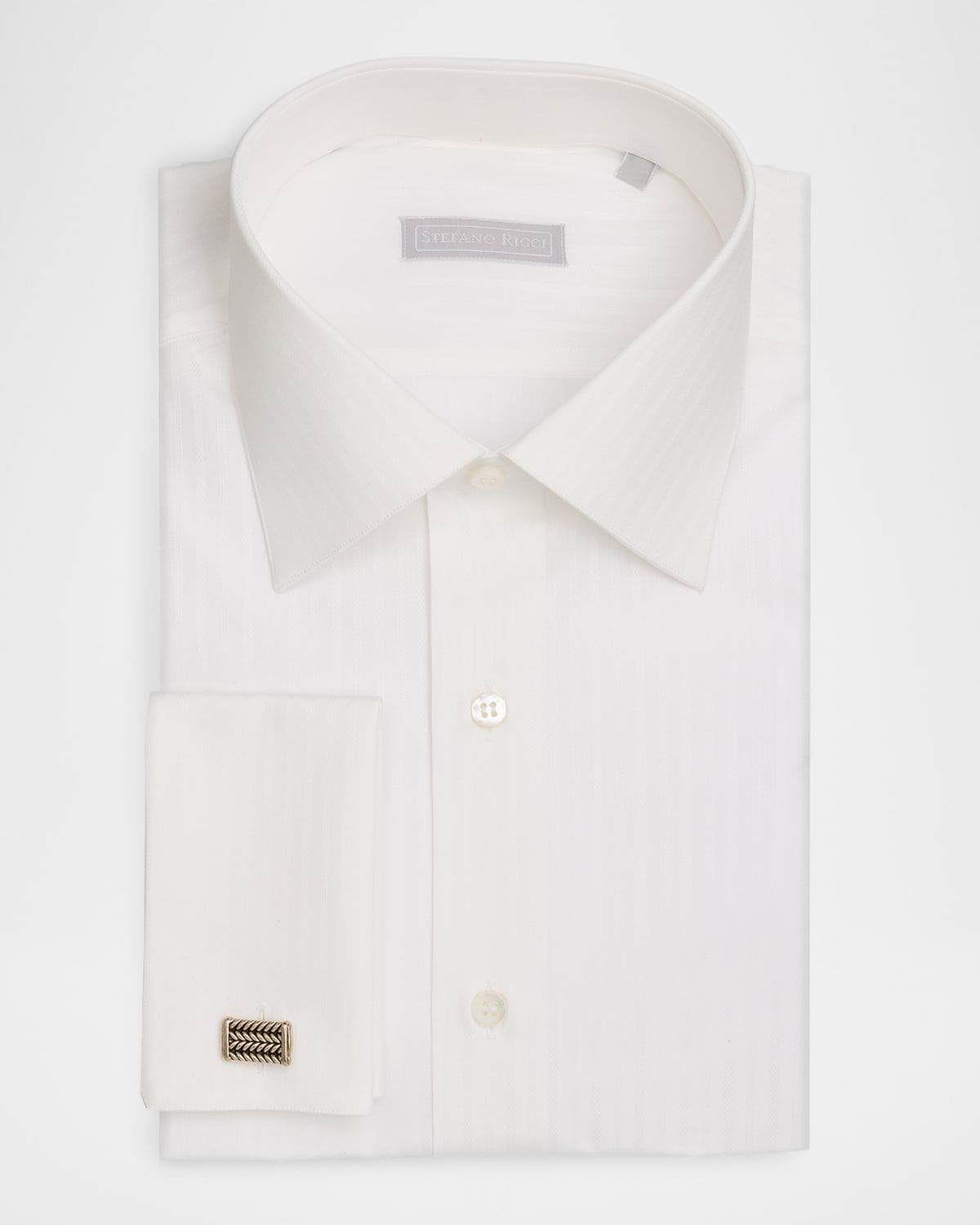 Men & apos;s Cotton Tonal Stripe Jacquard Dress Shirt