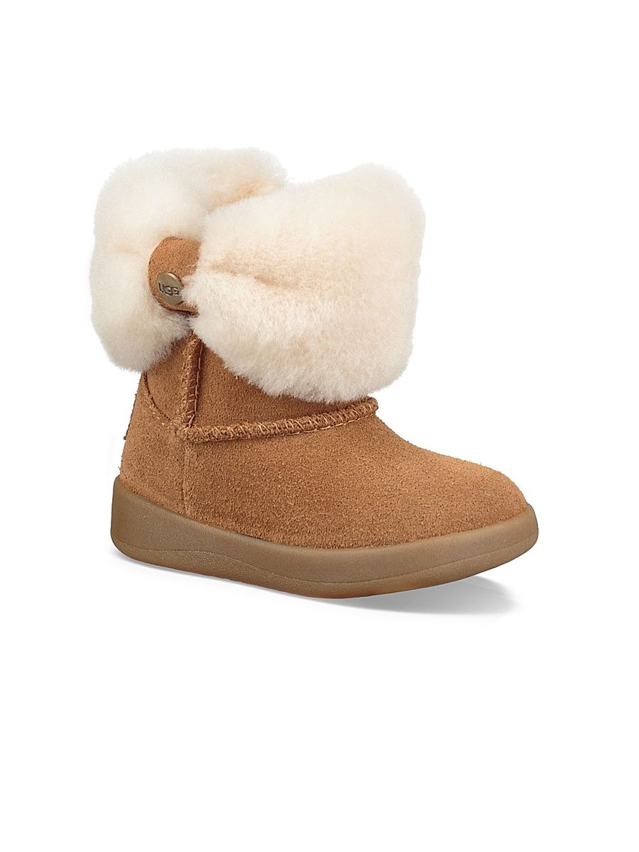 Baby Girl's Ramona Faux-Shearling & Suede Boot - Chestnut - Size 0-1 (Baby)