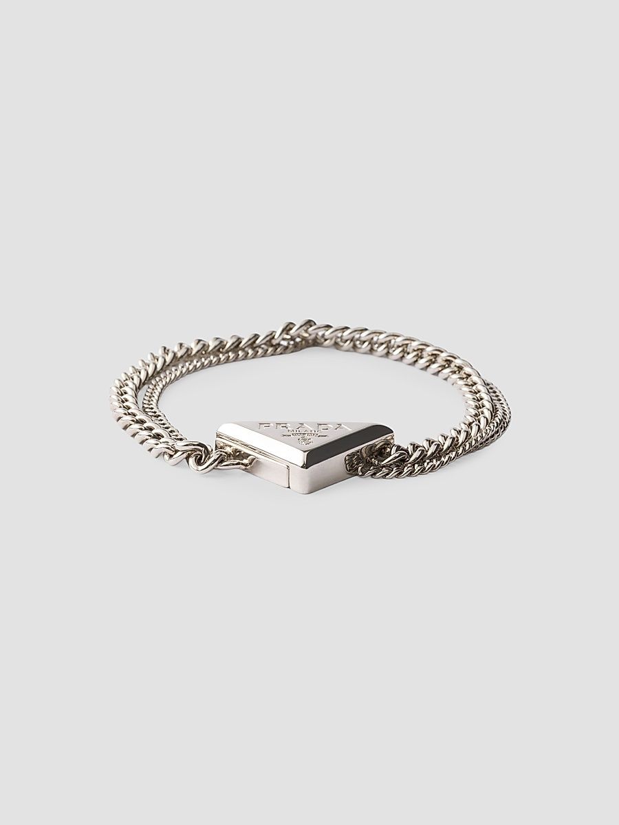 Men's Metal Bracelet - Silver - Size Medium