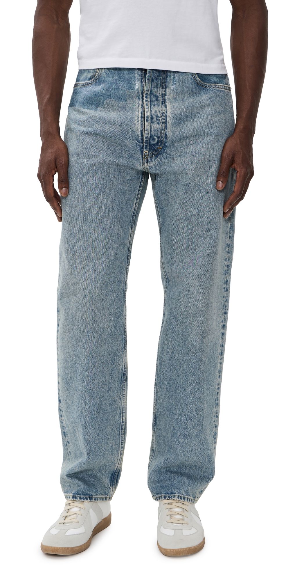 Maison Margiela Japanese Denim Taped Pants Ice Blue 28