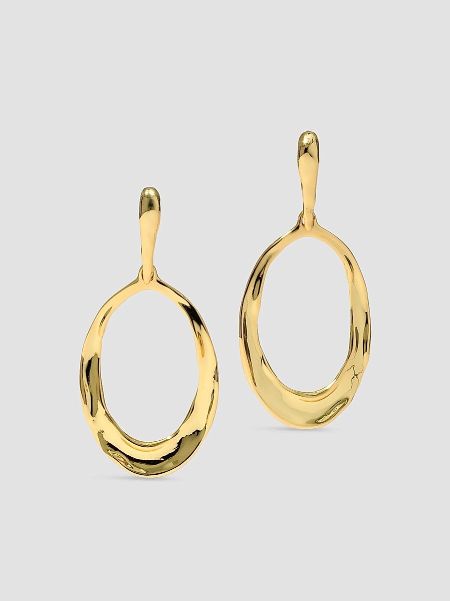 Women's Molten 14K-Gold-Plated Drop Earrings - Gold
