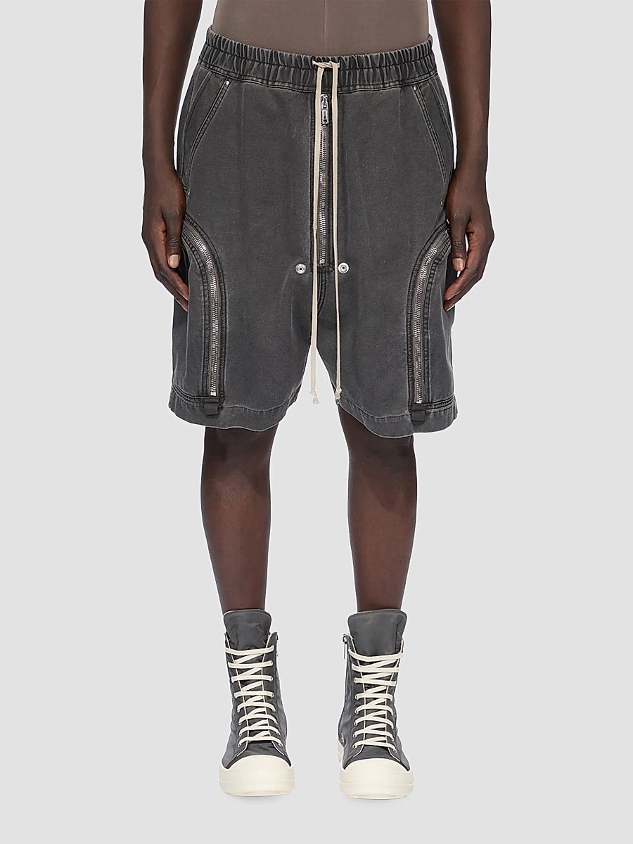 DRKSHDW by Rick Owens Men's Bauhaus Denim Track Shorts - Gravel - Size XL
