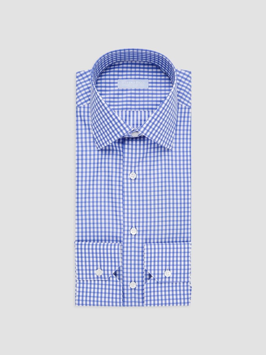 Stefano Ricci Men's Giza 45 Cotton Asti Shirt - Blue - Size 15.75