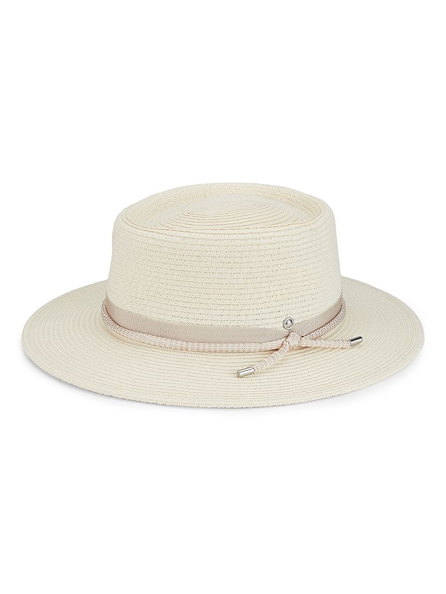 Women's Somer Straw Fedora - Ivory - Size Medium
