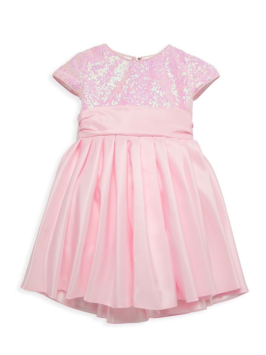 Joan Calabrese Girl's Baby Girl's, Little Girl's & Girl's Sequined Satin Dress - Light Pink - Size 10