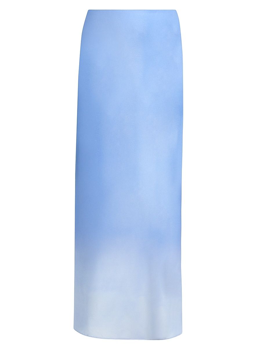 Women's Sian Ombré Satin Maxi Skirt - Cornflower Mist - Size 2