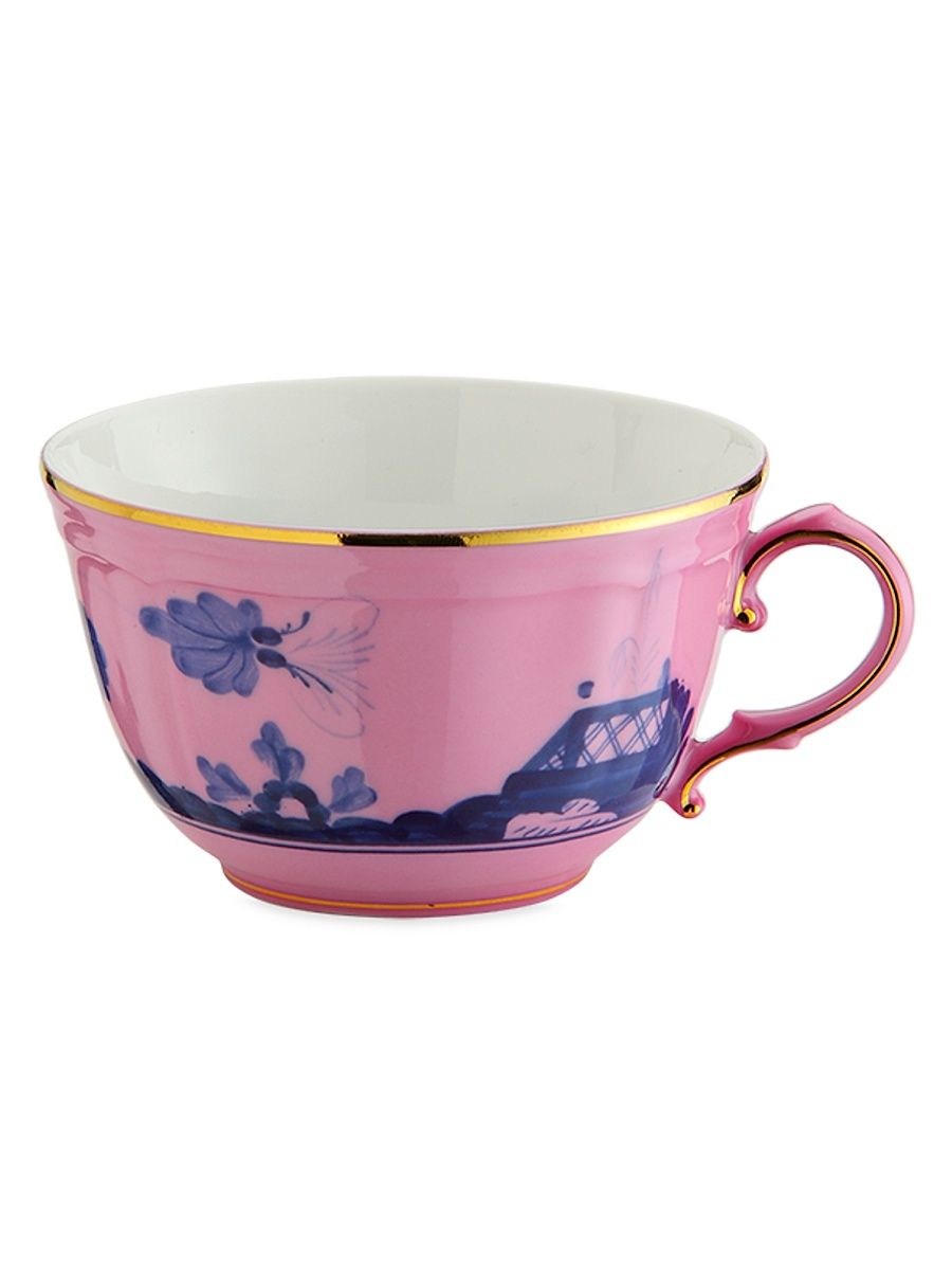 Ginori 1735 Oriente Italiano Gold-Rimmed Tea Cup - Azalea