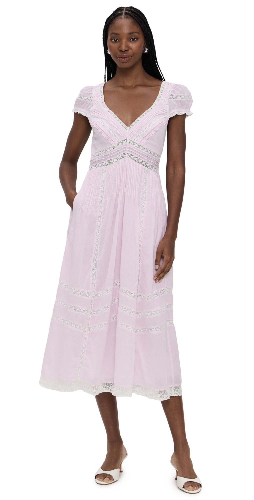 LoveShackFancy Suvi Dress Orchid Ice S