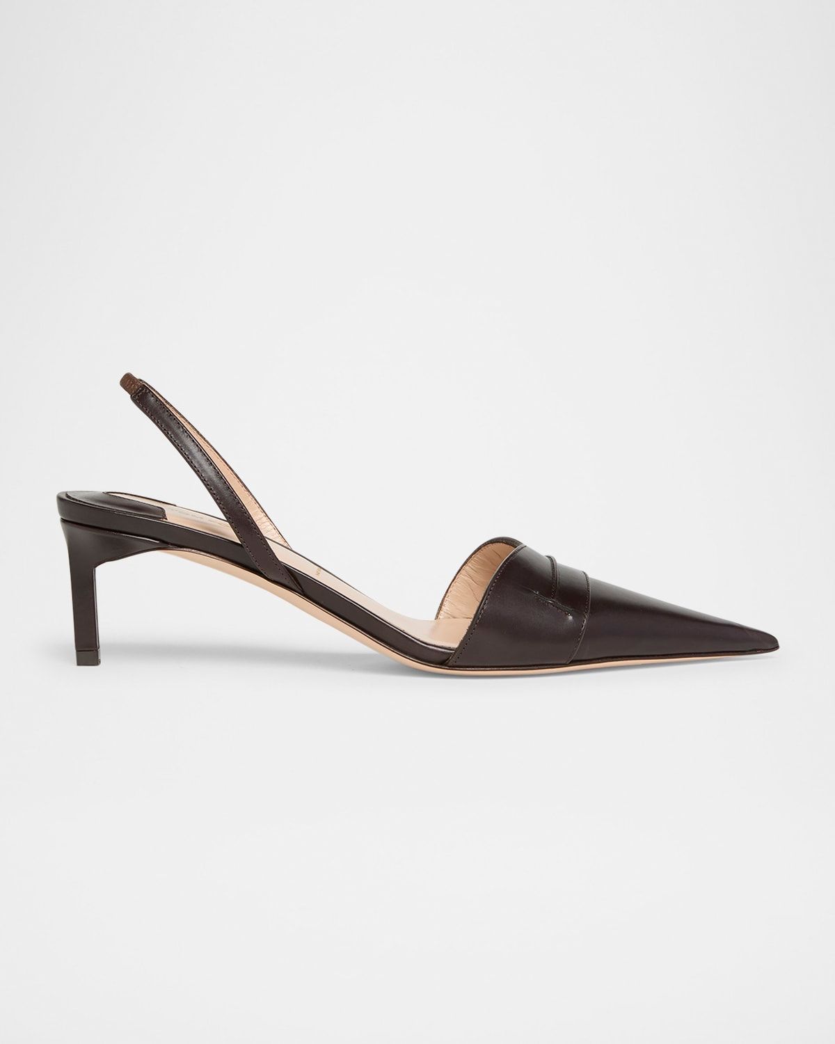 Eva Soft Calf Leather Slingback Pumps