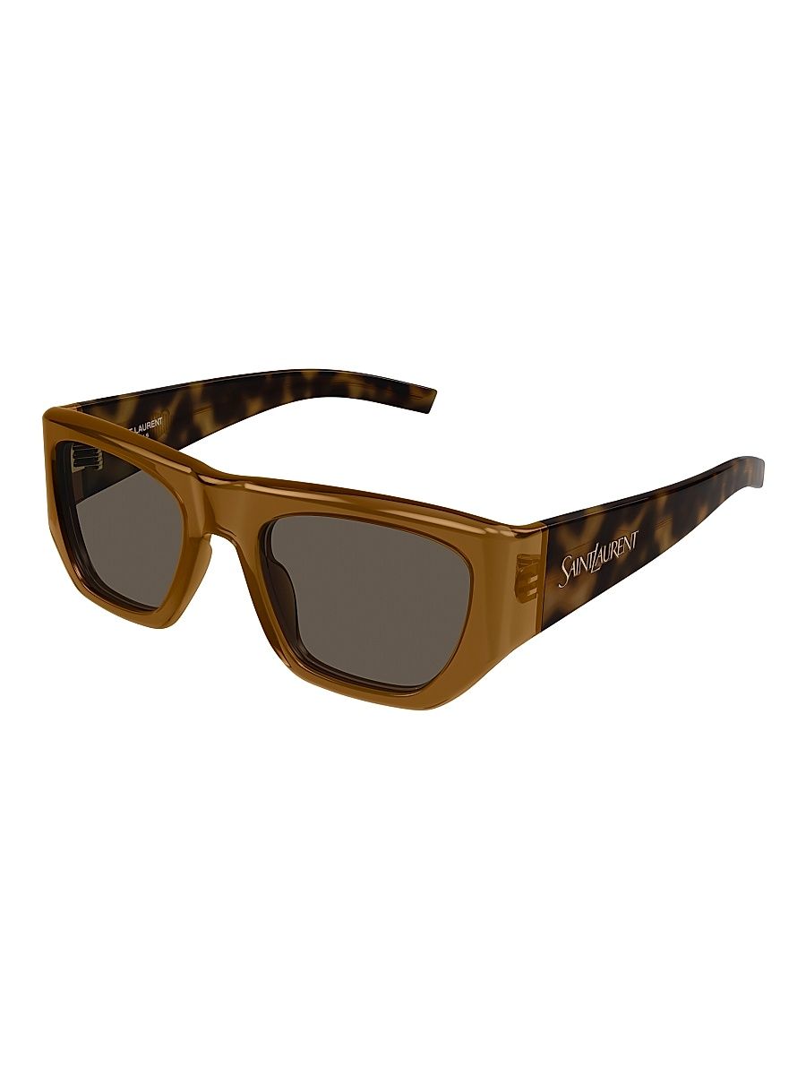Women's Vintage Logo SL 740 Squared Sunglasses - Grey Brown Havana