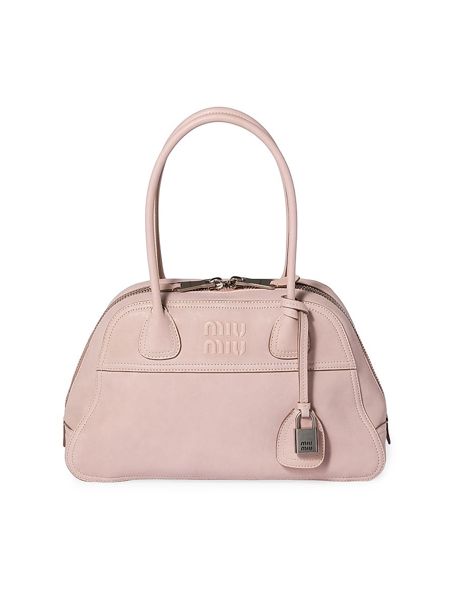 Women's Vivant Leather Top Handle Bag - Light Pink