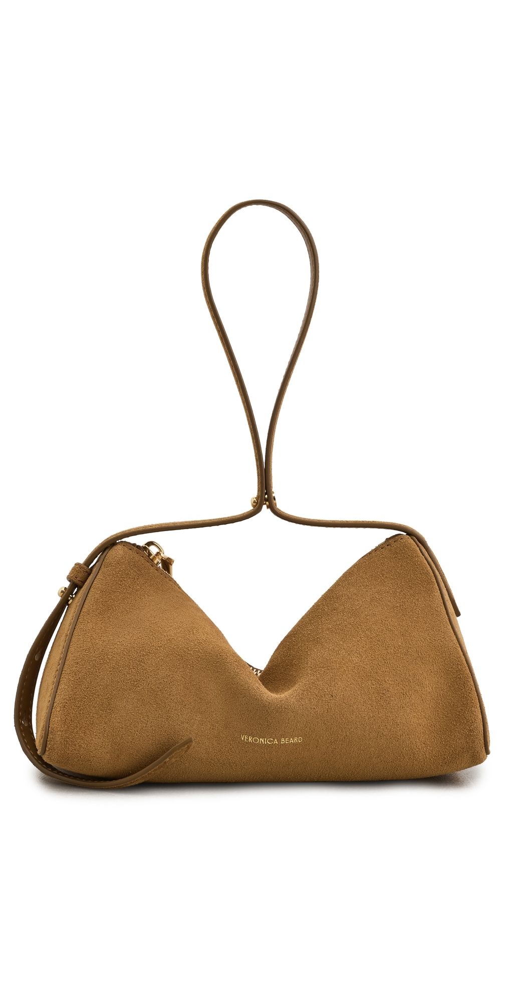 Veronica Beard Suede Prism Shoulder Bag Acorn One Size