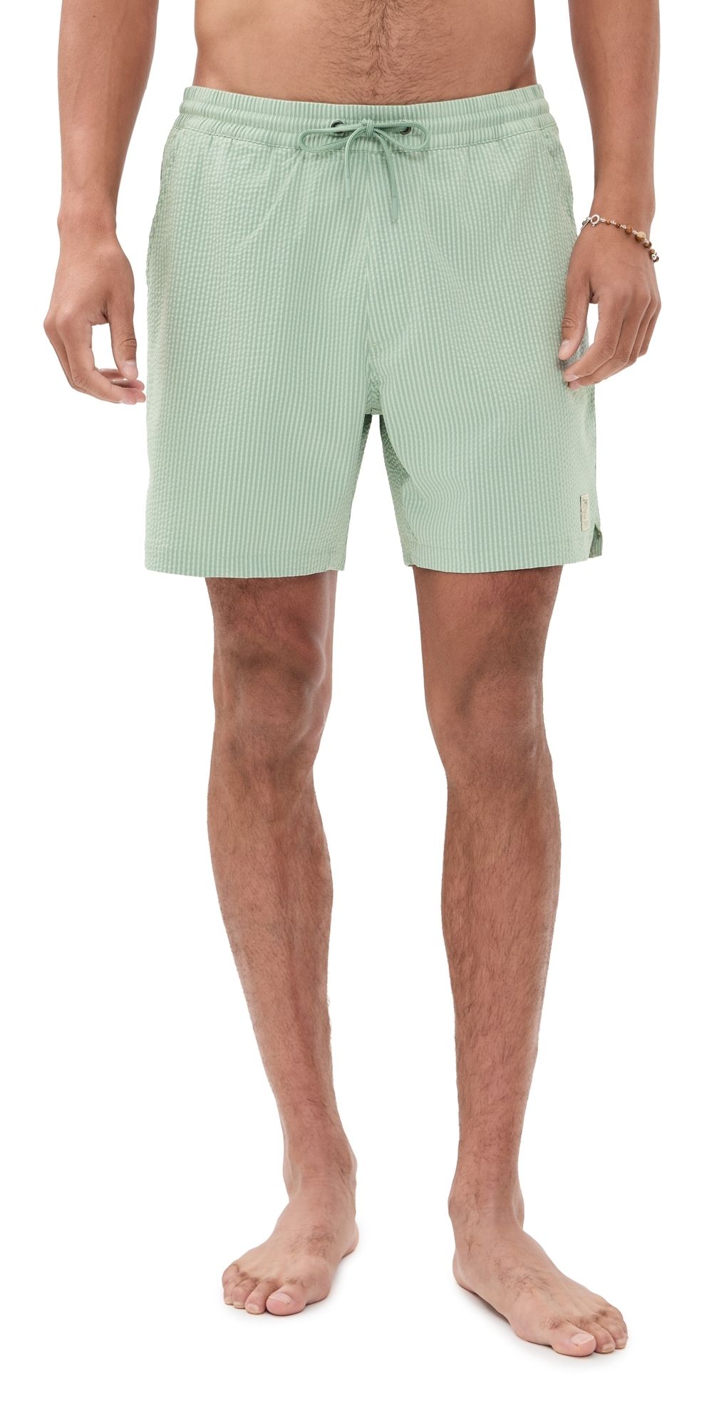 Marine Layer Lined Sport & Swim Shorts 6 Iceberg Stripe XL